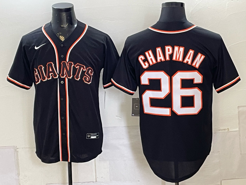 2026 Men Nike San Francisco Giants #26 Chapman black Game MLB Jersey0727001->->MLB Jersey